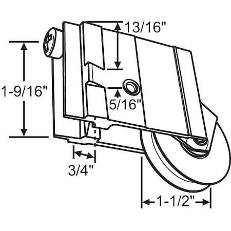 Strybuc Patio Door Roller Assembly 9-249